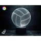 3D ночник "Волейбольный мяч" (УВЕЛИЧЕННОЕ ИЗОБРАЖЕНИЕ) +пульт ДУ+сетевой адаптер +батарейки (3ААА)  3DTOYSLAMP