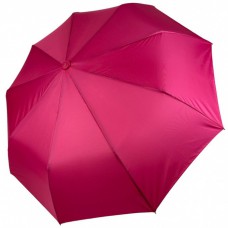 Жіноча однотонна парасолька напівавтомат на 9 спиць антивітер від Toprain, колір рожевий, 0119-8