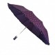 Жіноча парасолька напівавтомат у горошок із рюшею SL, бузковий, 033057-3