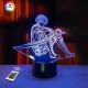 3D нічник "Леві Акерман 4" 16 кольорів + пульт ДК 3DTOYSLAMP