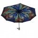 Жіноча парасолька напівавтомат синя з подвійною тканиною Bellissimo 018301-3