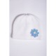 Дитяча шапка, молочно-блакитного кольору з паєтками, 167R7802