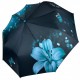 Жіноча складна парасолька напівавтомат з принтом Ейфелева Вежа і квіти від Susino, бірюзова, Sys 03025-1