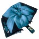 Жіноча складна парасолька напівавтомат з принтом Ейфелева Вежа і квіти від Susino, бірюзова, Sys 03025-1