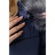 Куртка жіноча з хутром, колір темно-синій, 235R8804