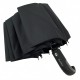 Мужской складной зонт-автомат черный с ручкой полукрюк от TheBest, есть антиветер, 0525-1