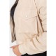 Куртка жіноча з екошкіри коротка, колір світло-бежевий, 186R097