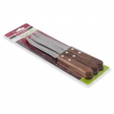Набір стейкових ножів 6пр. з нержавіючої сталі з дерев'яними ручками (лезо 11,5см) (a5300)