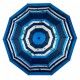 Жіноча парасолька напівавтомат Nature на 10 спиць, від SL, блакитна, 0477-6