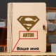 Камені для віскі "Супермен" персоналізовані 6 штук у подарунковій коробці