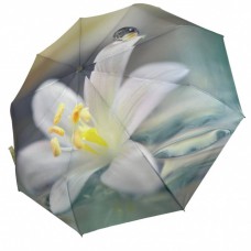 Женский зонт-автомат в подарочной упаковке с платком, цветочный принт от Rain Flower, 01030-2