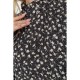 Сукня вільного крою з квітковим принтом, колір чорний, 204R201