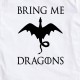 Футболка GoT "Bring me dragons" жіноча, Білий, L, White, англійська