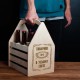 Ящик для пива "№1 в усьому світі" персоналізований для 6 пляшок, українська