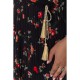 Сукня шифонова, колір чорно-рожевий, 204R 1