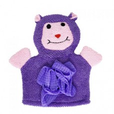 Мочалка-рукавичка "Звірятка", фіолетова
