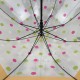 Дитяча прозора парасолька-тростина напівавтомат у кольоровий горошок від Rain Proof, з жовтою ручкою, 0259-2