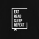 Футболка "Eat Read Sleep Repeat" жіноча, Чорний, XS, Black, англійська