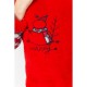 Піжама жіноча махра, колір червоний, 214R0162