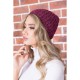 Осінньо-зимова жіноча шапка, темно-пудрового кольору, 167R7774