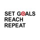 Футболка чоловіча "Set Goals Reach Repeat", Білий, L, White, англійська