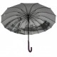 Жіноча парасолька-тростина з містами на сріблястому напиленні під куполом, фіолетова, 01011-5