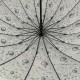 Жіноча парасолька-тростина на 16 спиць з абстрактним принтом, напівавтомат від фірми Toprain, сіра, 01541-12