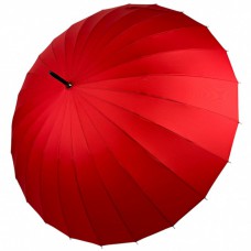 Однотонна механічна парасолька-тростина на 24 спиці від Toprain, червона, N 0609-9