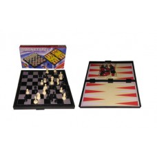 Ігровий набір "Magnetspel" 3 в 1 (шашки, нарди, шахи)