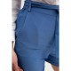 Жіночі шорти, з кишенями та поясом, блакитного кольору, 115R329N