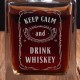 Графін "Keep calm and drink whiskey", англійська, Крафтова коробка