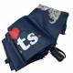 Дитяча складана парасолька для дівчаток і хлопчиків на 8 спиць "I♥Cats" з кішками від Toprain, темно-синя 02089-4