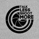 Світшот "Talk less, shoot more" унісекс, Сірий, L, Gray, англійська