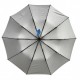 Женский зонт полуавтомат от Bellissimo, черный с цветами, ручка голубая, М0529-2