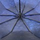 Жіноча парасолька напівавтомат синя з жакардовим куполом "хамелеон" від Bellissimo М0524-1