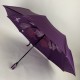 Жіноча складна парасолька напівавтомат із подвійною тканиною з принтом квітів, фіолетова, top0134-1