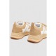 Кросівки жіночі екошкіра, колір бежево-білий, 243R186- 126