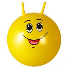 Мʼяч фітбол "Смайлики" роги, 45 см (жовтий)