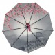 Жіноча парасолька напівавтомат на 9 спиць, антивітер, малиновий, Toprain0544-1