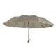 Жіноча парасолька напівавтомат у горошок із рюшею SL, бежева, 033057-4