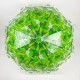 Прозрачный зонт-трость c куполом грибком и кленовыми листьями, Paolo Rossi, зеленый, 03468-1