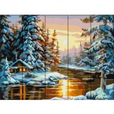 Картина за номерами на дереві "Зима"