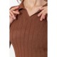 Кофта жіноча однотонна, колір коричневий, 204R018
