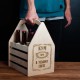 Ящик для пива "Кум №1 в усьому світі" для 6 пляшок, українська