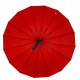 Жіноча парасолька-тростина з принтом букв, напівавтомат від фірми Toprain, червона, 01006-7