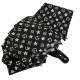 Жіноча парасолька напівавтомат від Toprain на 8 спиць із принтом, чорна, 02020-3