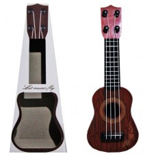 Игрушечная пластиковая гитара коричневая игрушечная гитара