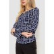Блуза з принтом, колір синьо-бежевий, 186R400