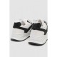 Кросівки жіночі екошкіра, колір біло-чорний, 243R186- 157