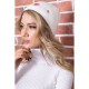 Женская шапка молочного цвета, со стразами, 167R7787
